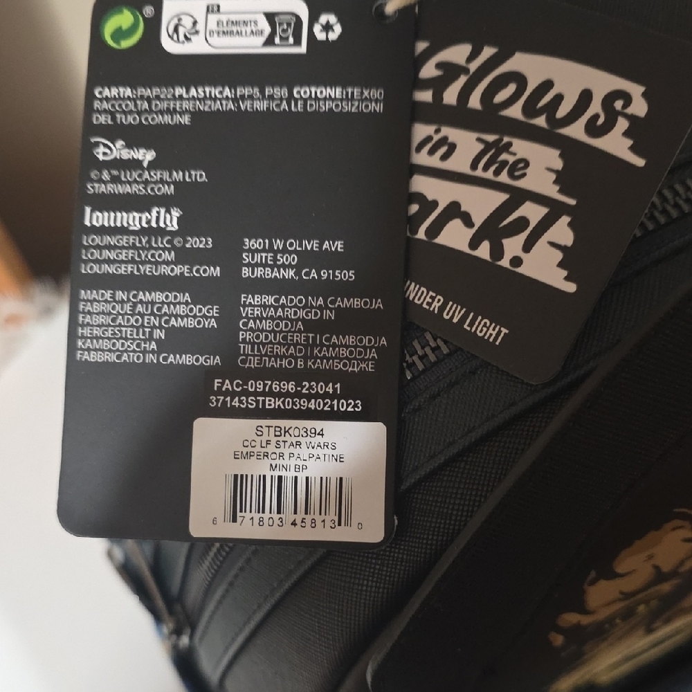 Disney Black and Blue Graphic Backpack - Picture 3 of 5